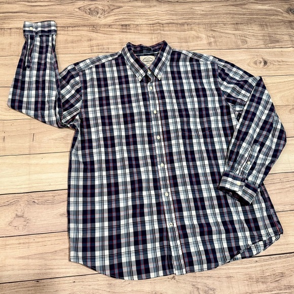 St. John's Bay Men's Plaid Button-Down Shirt Long Sleeve/size XXL - Picture 8 of 10